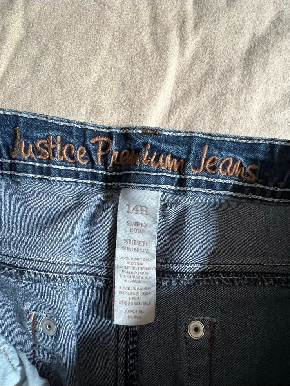 Justice Dark Indigo Skinny Women's Jeans